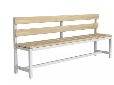 Скамейка для раздевалки со спинкой разборная 300см Glav 10.8000-3000