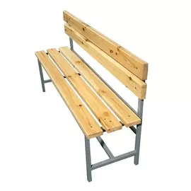 Скамейка для раздевалок со спинкой, 250 см Spektr Sport цельная