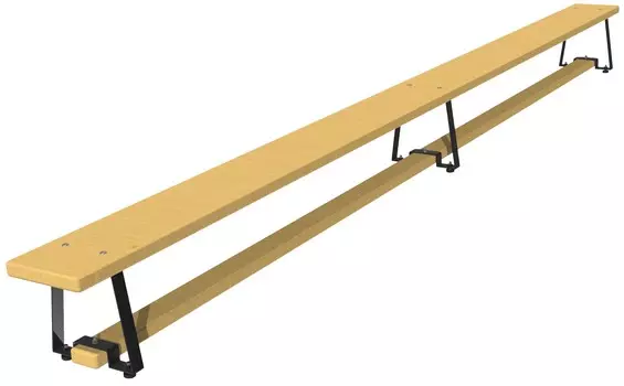 Скамейка гимнастическая 4м (мет. ножки) ФСИ 2254