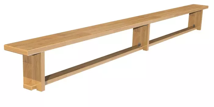 Скамейка гимнастическая 4м (ножки деревянные) ФСИ 8503