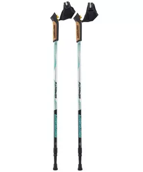 Скандинавские палки Berger Serenity 2-секционные, 77-135 см, серебристый\черный\мятный