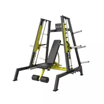 Смит-машина со сведением на свободных весах Protrain PP283 черный с красным