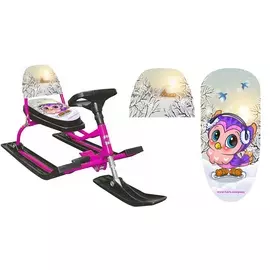 Снегокат Барс 124 Красотка Розовый