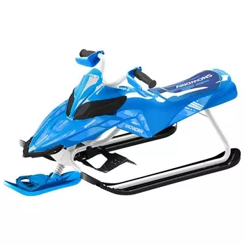 Снегокат Ника-SND5L Ника СИНИЙ, NEW рама белая, велоруль SND5L/2