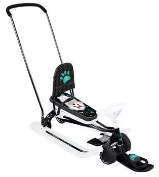 Снегокат Ника Тимка спорт 6 с Болонкой (черный каркас) ТС6/БЛ