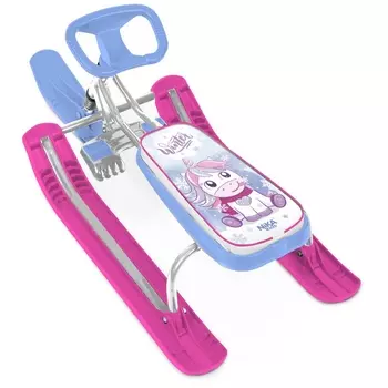 Снегокат Тимка СПОРТ 2 + Ника ЕДИНОРОГ высота руля 42см ТС2-М/ЕР белый-розовый-голубой