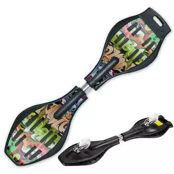 Снейкборд пластиковый F11709-2 светящиеся колеса