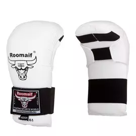 Спарринговые перчатки для карате Roomaif RKM-260 ПУ белые