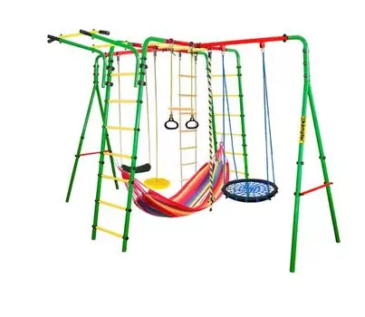 Спортивно-игровой комплекс Kampfer Wunder Sommer (Гнездо большое синее (желтая лиана, красный гамак)) 20182