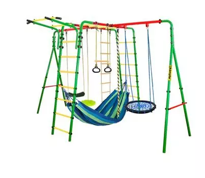 Спортивно-игровой комплекс Kampfer Wunder Sommer (Гнездо большое синее (зеленая лиана, синий гамак)) 20185