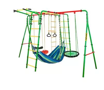 Спортивно-игровой комплекс Kampfer Wunder Sommer (Гнездо малое зеленое (красная лиана, синий гамак)) 20195