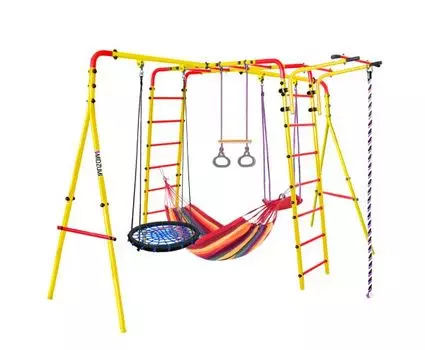 Спортивно-игровой комплекс Midzumi Chikara Akarui Large L (Гнездо среднее синее (красный гамак) 20165