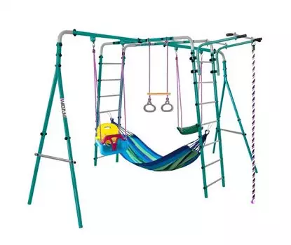 Спортивно-игровой комплекс Midzumi Tenshi Umi Small (Детские пластиковые качели 3в1 (синий гамак) 20148