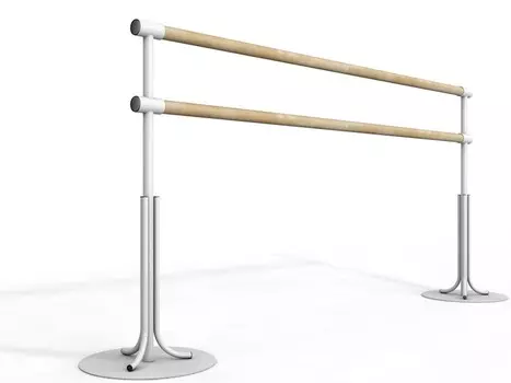 Станок хореографический Atlet мобильный двурядный, с круглым основанием, поручень - сосна IMP-A447