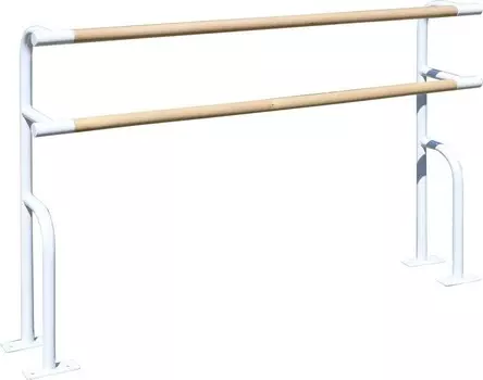 Станок хореографический двухрядный напольный (береза) 2 м Zavodsporta