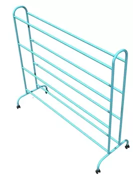 Стеллаж для хранения мячей на колесах 150х138х50см 4 полки ФСИ 6763