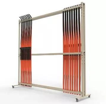 Стеллаж для лыж мобильный на 42 пары Spektr Sport Стандарт-2М