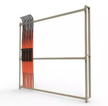 Стеллаж для лыж односторонний пристенный на 13 пар Spektr Sport SP ЛХ13