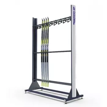 Стеллаж Премиум для беговых лыж, с вешалкой Gefest BLVPD-44 двухсторонний