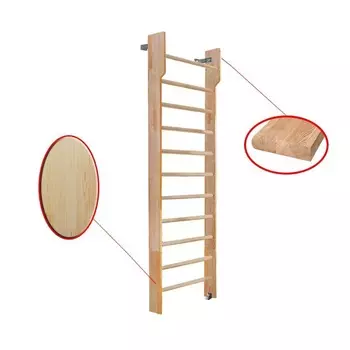 Стенка гимнастическая 2400х800 с турником (щит.сосна) Dinamika ZSO-002543