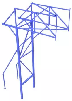 Стойка баскетбольная стационарная с выносом щита 2 метра Glav 01.125