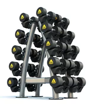 Стойка для гантелей двусторонняя на 10 пар, серия ST Perfomance Ziva ZST-VX10-5107