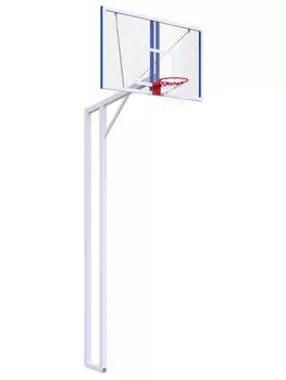 Стойка двухопорная с профессиональным щитом из оргстекла 10 мм и усиленным кольцом Glav 01.1002