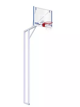 Стойка двухопорная с тренировочным щитом из оргстекла 10 мм и усиленным кольцом Glav 01.1042