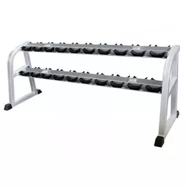 Стойка профессиональная для хранения гантелей на 10 пар MB Barbell MB 1.16 белая