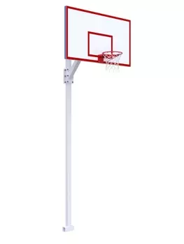 Стойка регулируемая с игровым щитом из фанеры на металлическом каркасе и усиленным кольцом Glav 01.1020