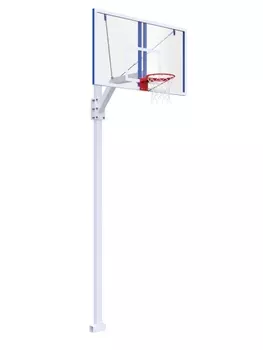 Стойка регулируемая с профессиональным щитом из оргстекла 15 мм и усиленным кольцом Glav 01.1012