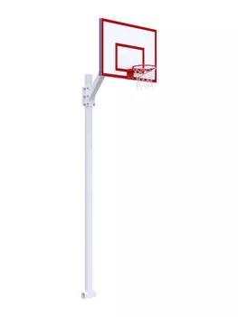 Стойка регулируемая с щитом из фанеры на металлическом каркасе и усиленным кольцом Glav 01.1052