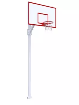 Стойка регулируемая с щитом из металлического листа и массовым кольцом Glav 01.1029