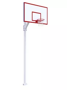 Стойка регулируемая с щитом из металлического листа и усиленным кольцом Glav 01.1028