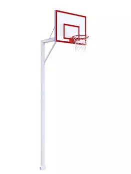 Стойка стационарная с щитом из фанеры на металлическом каркасе с массовым кольцом Glav 01.1049