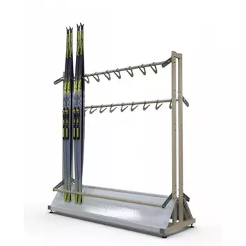 Стойка «Стандарт» для беговых лыж на 78 пар с вешалкой для палок (д) Gefest 160х243х50