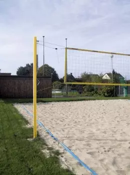 Стойки для пляжного волейбола Haspo алюминиевые круглые диаметр 8,3 см 924-518