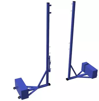 Стойки волейбольные с механизмом натяжения, передвижная с противовесом 80кг на каждую стойку ФСИ 10559