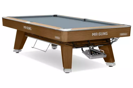 Стол \ пул Weekend Rasson Acurra 9 ф (коричневый, сланец 25 мм) в комплекте, аксессуары + сукно 55.330.09.1