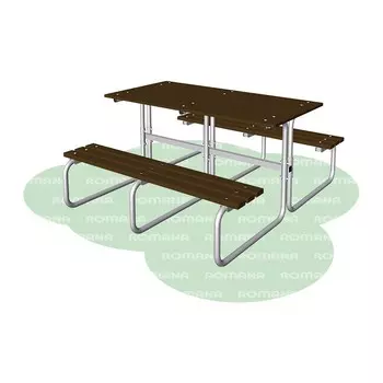 Стол со скамьями Romana 302.06.00