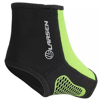 Суппорт голеностопа Larsen NT60017 чёрный\лайм