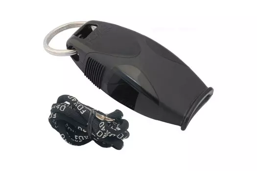 Свисток FOX 40 Sharx судейский, на шнурке E42615 черный