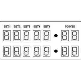 Табло для большого тенниса электронное 145x70x4,4 Glav 11.501