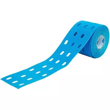 Тейп кинезиологический CureTape Punch Blue, перфорированный