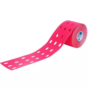 Тейп кинезиологический CureTape Punch Pink, перфорированный