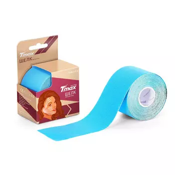 Тейп кинезиологический для лица 500x5 см, вискоза Tmax Beauty Tape 423247 голубой