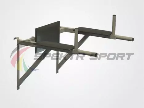 Тренажер брусья-пресс навесной Spektr Sport Школьник 1, серый