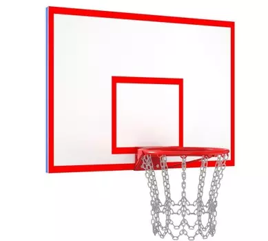 Тренировочный щит из фанеры на металлическом каркасе с антивандальным кольцом с цепью Glav 01.922