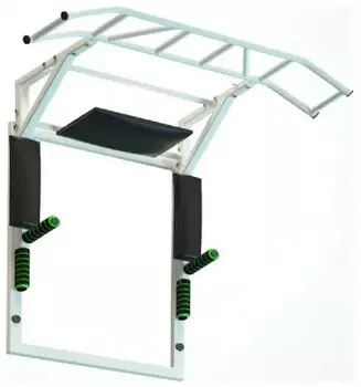 Турник-брусья-пресс на раме разборный с доп. хватами Spektr Sport Прометей, белый