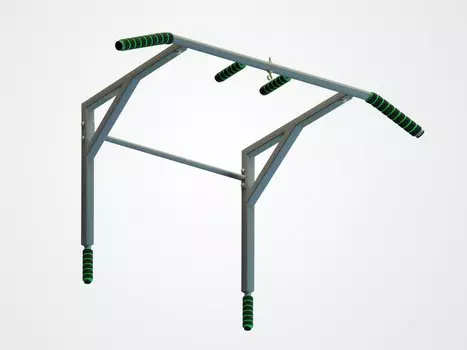 Турник-брусья разборный Spektr Sport Рекрут, серый